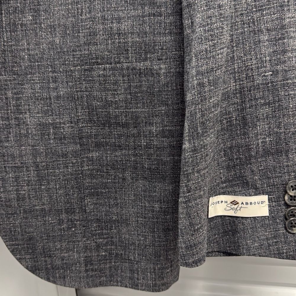 Joseph Abboud Mens Size 40R Blazer Madras Patchwork Grey Sport Coat Jacket - Picture 3 of 10
